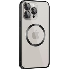 Aydogan's Ayd Joko  Iphone 15 Pro Max Kılıf Metal Bumper Magneticsafe Kapak - Siyah