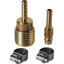 Belirtilmemiş Hortum Bağlantı Seti, 4 Parça 6 mm (Kompresör Aksesuarı, 4 Parçalı Set, 1x Tek Ell