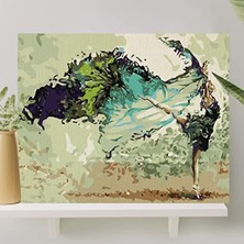 Larskas Sayılarla Boyama Tuval Seti 40X50 cm - Balerin, Fırça ve Boya Dahil