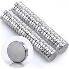 Larskas Dünya Magnet 50 Adet 10MM x 2mm Güçlü Yuvarlak Neodyum Mıknatıs (50'li Paket) - Tek Ebat