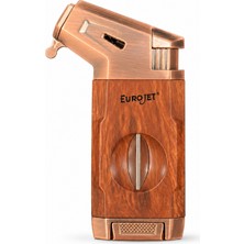 Eurojet Tek Torch Pürmüz Dahili V Kesicili Bronz Puro Çakmağı TRM1023