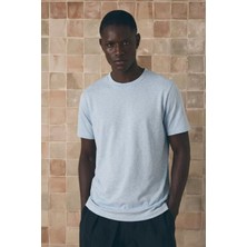 Damga Erkek Klasik Relaxed Fit Bebe Mavi Tişört