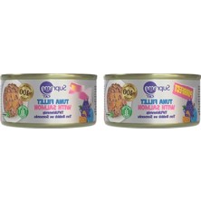 Larskas Tiftiklenmiş Ton Balıklı ve Somonlu Konserve Kedi Maması 70 gr (2 Paket)