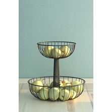 Empressco Metal Meyve Sepeti Organizer, Siyah, Şık ve Pratik MG530