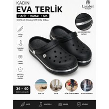 Akınalbella Önü Kapalı Eva Terlik Gümüş Çizgili Islak Zemin Kullanımına Uygun 4 Adet Süs Hediyeli