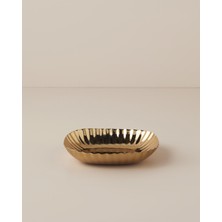 English Home Anissa Metal Dekoratif Tabak 15X17X3 cm Gold