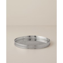 English Home Andre Metal Dekoratif Tepsi 23X5 cm Gümüş