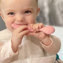 Meleni Baby 5'li Silikon Mama Kaşığı Seti - Diş Kaşıyıcı Bebek Beslenme Kaşığı Silikon Kaşık