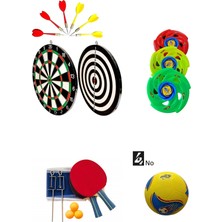 Empressco 4'lü Eğlence Seti: Frizbi, Dart, Masa Tenis, Futbol Topu