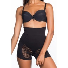 Nevamel® Siyah Mi Emay 2064 Popo Açık Fantezi Boxer Korse (KOD:2064)