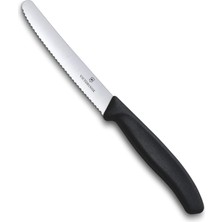 Sync Ticaret Victorinox Vt 6.7833 Swiss Classic Siyah Tırtıklı Domates Sosis Bıçağı 11 cm