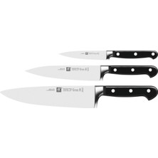Sync Ticaret Zwilling Prof. S 3 Parça Bıçak Seti, Paslanmaz Çelik, Siyah