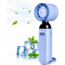 Sync Ticaret Taşınabilir Mini El Fanı – 12000 Rpm Güçlü Hava Akışı, Dijital Ekranlı Şarjlı Fan, 5 Kademeli Hız Ay
