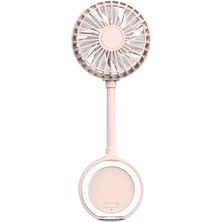 Sync Ticaret Xenon Smart El Vantilatörü / Şarjlı Taşınabilir Teleskobik Katlanabilir Sessiz Mini Fan X6104 (Pembe