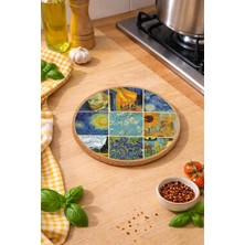 Sync Ticaret Van Gogh Tabloları Mantar Nihale 19CM Çapında 1cm Kalınlığında