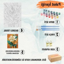 Larskas Kendin Yap Sayılarla Boyama Kiti, 40X50 cm Ölçülerde Komik Kedi Temalı, Fırça ve Boya Dahil