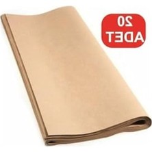 Larskas Ambalaj ve Çeyiz Paketleme Kağıdı, 20 Adet Kraft Kağıt, 100 x 70 cm