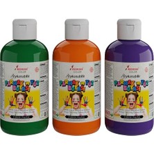 Larskas Yeşil-Mor-Turuncu Parmak Boyası 3'lü Set 3X250GR