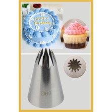 Sync Ticaret 89- Siliko World Paslanmaz Çelik Krema Sıkma Torbası Ucu (Şanti Torbası Ucu, Çim Duy) 1 Adet + 4 Ade