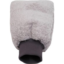 Sync Ticaret Welsoft Oto Yıkama Eldiveni Astarlı Araç Temizleme Mikrofiber Araba Cila Eldiveni Gri