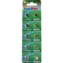 PoundMax 10 Adet Ag4 376 377 SR626 SR626SW LR66 1.5V Düğme Pil, Alkalin Saat Pili, Çocuklara Dayanıklı Ambala