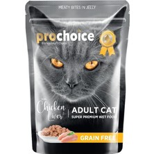 Larskas Yetişkin Kediler Için, Tahılsız, Jöle Içinde Tavuk ve Ciğer Parça Etli Yaş , 85 G x 24 Adet