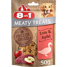 8in1 Meaty Treats Freeze Dried Ördekli/elmalı, 50 gr Ödülü