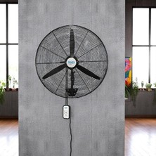 Sync Ticaret Sanayi Tipi Kumandalı 75 cm 210W Duvar Vantilatörü Endüstriyel Sessiz Duvara Monte Zincirli Fan