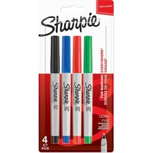Sharpie Ultra Fine, Süper Ince Uç, Karışık 4'lü