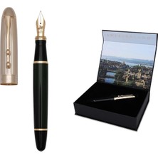 Piguet Genève Suisse È – Lüks Ergonomik Dolma & Tükenmez Kalem – Sigma Serisi – Alman M Uç, Kaplama, Mavi Mürekkep – Dönü