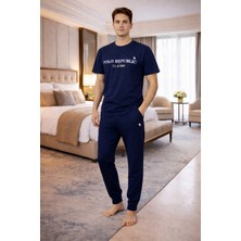 Polo Republica & CO Polo Republica %95 Pamuk Bisiklet Yaka Kısa Kollu Erkek Pijama Takım 3403