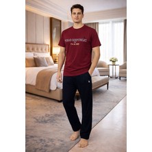 Polo Republica & CO Polo Republica %95 Pamuk Bisiklet Yaka Kısa Kollu Erkek Pijama Takım 3402