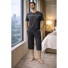 Polo Republica & CO Polo Repubica %95 Pamuk Kısa Kollu Erkek Kapri Pijama Takım 3413
