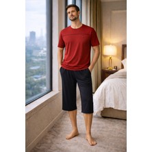 Polo Republica & CO Polo Repubica %95 Pamuk Kısa Kollu Erkek Kapri Pijama Takım 3413