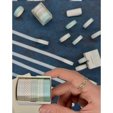 Sync Ticaret Geometrik Desenli Retro 5'li Washi Bant Set (5 * 2m) /washi Tape/masking Tape/desenli Bant/bullet Jo