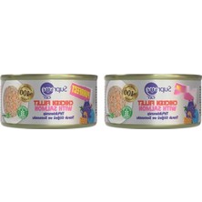 Larskas Tiftiklenmiş Tavuk Göğsü ve Somonlu Konserve Kedi Maması 70 gr (2 Paket)