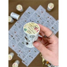 Sync Ticaret Vintage Postal Symphony Kraft 2m*6cm Washi Bant/kartpostal Pul&mektup Desenli Dekoratif Bant/washi T