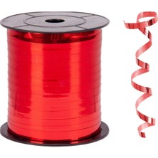 Sync Ticaret Kikajoy Metalik Kırmızı Renk Rafya 8 mm x 200 M