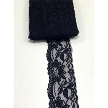 Sync Ticaret Karan Tuhafiye Likralı Dantel / 5 cm Eninde / 2 Metre, Siyah