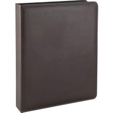 Sync Ticaret 2k 534K A4 Suni Deri Sırt 4 cm 2 Halkalı Elite Klasör Kahverengi, A4