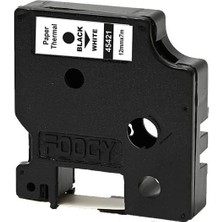 Sync Ticaret Foogy Dymo D1 Serit Etiket Muadili Kağıt Beyaz 12 mm x 7 M