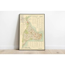 Sync Ticaret Istanbul Dekoratif Şehir Haritası Posteri 60X90 cm AMC043