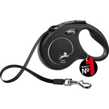 Sync Ticaret Flexi New Classic S Kayış 5 M Siyah 15 Kg'a Kadar Köpekler Için
