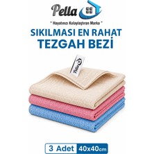 Pella Tezgah Bezi Ithal 40X40CM Renkli Yüksek Su Emici Sıkılması En Kolay