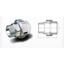 Fırat Dış Dişli Oynar Başlıklı Rakor 20 mm - 3/4