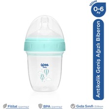 Wee Baby Geniş Ağızlı Antikolik Gaz Yapmayan Biberon Yavaş Akış 0-6 Ay 150 Ml