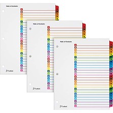 Larskas A-Z Sekme Ayırıcılar, 3 Halkalı Klasör Için, Özelleştirilebilir Içindekiler Sayfası, Çok Renkli A-Z Sekmeleri, 3 Set (63218)