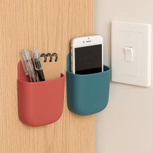 Larskas 2'li Yapışkanlı Masa Kenarı Organizer Cep – Kalem, Defter, Telefon Düzenleyici Saklama Kutusu | Masaya Zarar Vermeyen, Delmeden Uygulanan Pratik Organizer