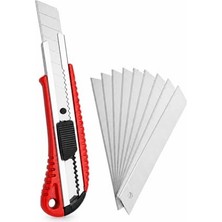 Larskas Profesyonel Metal Falçata (Maket Bıçağı) ve 10 Adet Yedek Bıçak (1 Adet Maket Bıçağı + 10 Adet Yedeği)