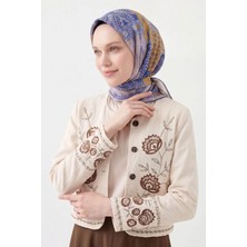 Silk Home Soft Eşarp Authentic Mavi Lila